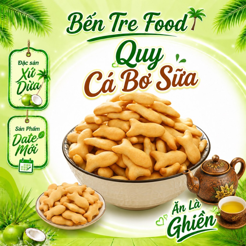 (QUÀ TẶNG)Bánh Quy Cá Bơ Sữa- giòn tan thơm béo hương vị tuổi thơ