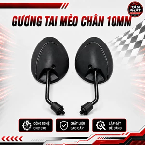 Gương Chiếu Hậu Tai Mèo 8mm Cho Xe Đạp Điện, 1 Cặp Trái Phải, Nhựa ABS, Dễ Lắp