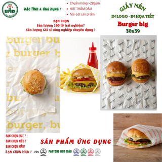 Giấy Nến 28gsm In Logo Theo Yêu Cầu|In Pantone-Trắng-Nhũ | Giấy Lót Bánh, Gói Quà, Gói Thời Trang
