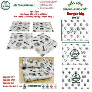 Giấy Nến 28gsm In Logo Theo Yêu Cầu|In Pantone-Trắng-Nhũ | Giấy Lót Bánh, Gói Quà, Gói Thời Trang