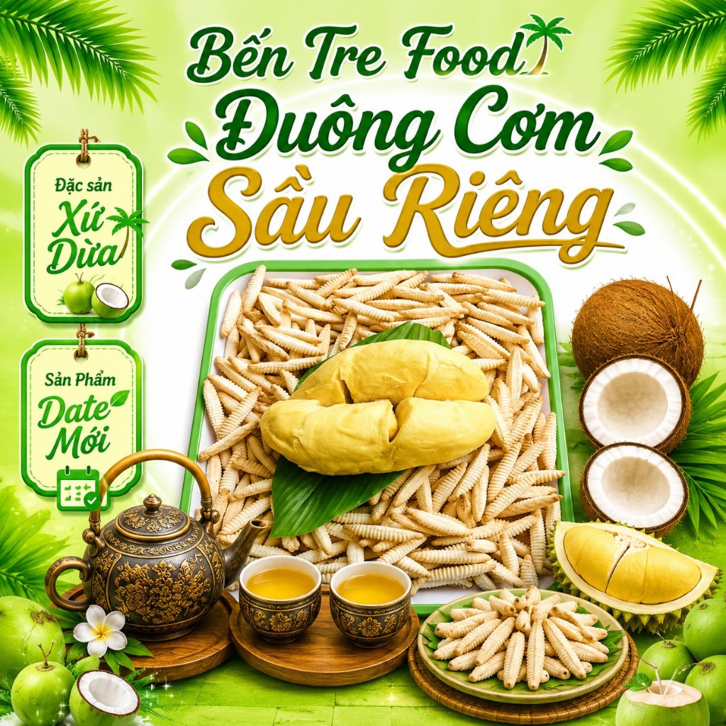 Bánh đuông Cơm Sầu Riêng Tươi loại đặc biệt thơm sầu riêng