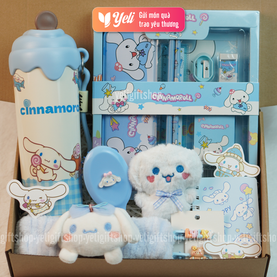 Set Quà Cinnamoroll Tặng Sinh Nhật Bạn Bè, Người Thân, Người Yêu, Bé Gái, Set Quà Tặng Cinnamoroll