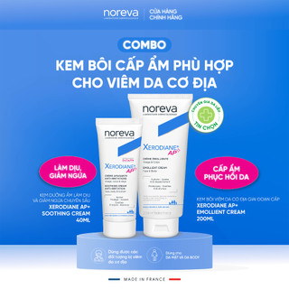 Combo dành cho viêm da cơ địa Xerodiane AP+ Soothing Cream Anti-Irritation 40mlvà Xerodiane Ap+ Emollient Cream 200ml