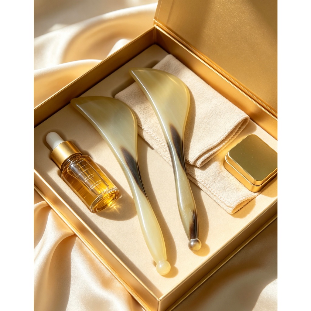 Dụng Cụ Cạo Gió Massage Mắt Sừng Bò Châu Phi Handmade – Giảm Quầng Thâm, Giảm Nếp Nhăn, Thư Giãn Vùng Mắt