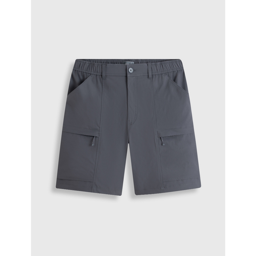 Quần short nam polyester CANIFA cạp chun ống suông có túi hộp 8BS26S025