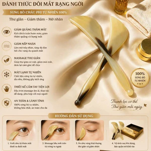 Dụng Cụ Cạo Gió Massage Mắt Sừng Bò Châu Phi Handmade – Giảm Quầng Thâm, Giảm Nếp Nhăn, Thư Giãn Vùng Mắt