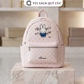 (Quai To) Balo đi học Thỏ Chấm Bi Size40 nữ thời trang đi chơi du lịch đựng vừa sách vở tiện dụng đựng A4 BL Thỏ Chấm Bi