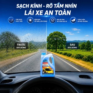 Nước Rửa Kính Ô Tô Cao Cấp, Làm Sạch Kính Xe Hơi NPR JAPAN 2.75L Chống Đóng Cặn, Không Gây Mòn Cần Gạt Cao Su