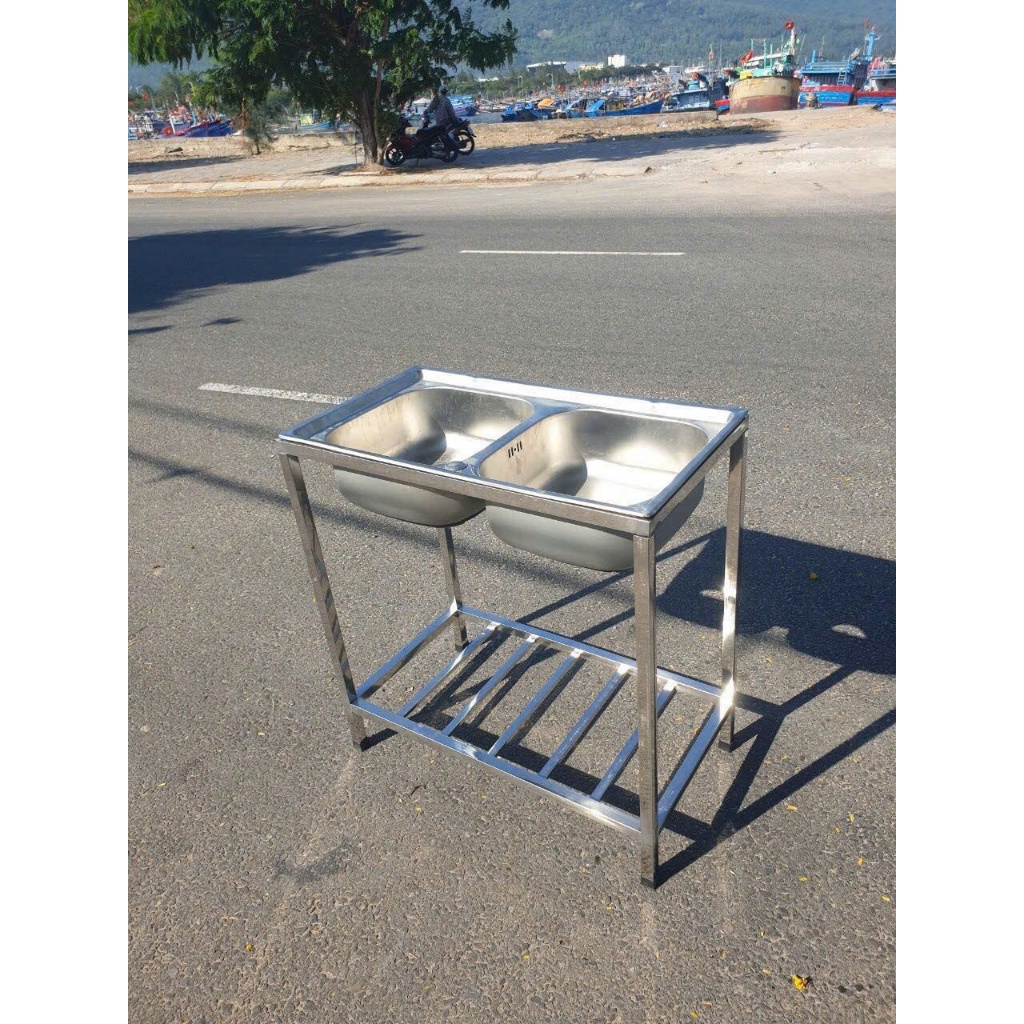 CHẬU RỬA CHÉN KÈM VÒI XẢ INOX 201