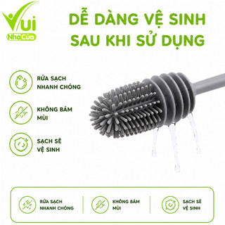 Cọ Vệ Sinh Cốc Silicon Dài 33cm Làm Sạch Hiệu Quả GD310 - Cọ Rửa Cốc Silicon Đa Năng Đầu Cọ Mềm