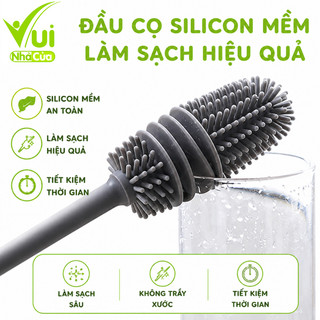 Cọ Vệ Sinh Cốc Silicon Dài 33cm Làm Sạch Hiệu Quả GD310 - Cọ Rửa Cốc Silicon Đa Năng Đầu Cọ Mềm