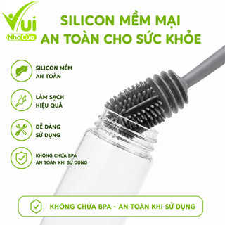 Cọ Vệ Sinh Cốc Silicon Dài 33cm Làm Sạch Hiệu Quả GD310 - Cọ Rửa Cốc Silicon Đa Năng Đầu Cọ Mềm
