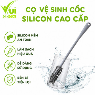 Cọ Vệ Sinh Cốc Silicon Dài 33cm Làm Sạch Hiệu Quả GD310 - Cọ Rửa Cốc Silicon Đa Năng Đầu Cọ Mềm