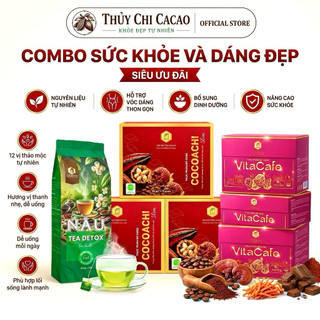 VITA Cafe Đông Trùng Hạ Thảo Trà Detox - Ngũ Cốc Cafe Cacao Không Đường - Dinh Dưỡng Hỗ Trợ Sống Khỏe