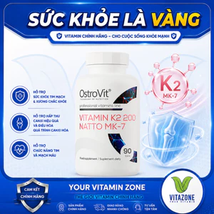 Viên Uống Giúp Xương Chắc Khoẻ Ostrovit Natto Vitamin K2 MK7 (90 Viên)
