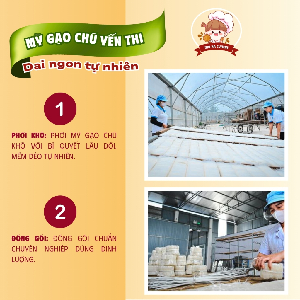 Mỳ gạo chũ đặc sản Bắc Giang sợi mềm dai từ gạo tẻ nguyên chất, không có chất phụ gia