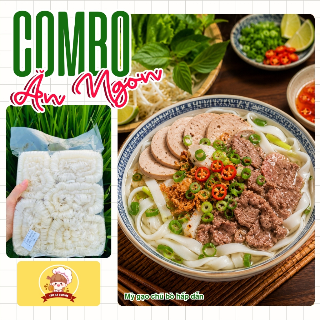 Mỳ gạo chũ đặc sản Bắc Giang sợi mềm dai từ gạo tẻ nguyên chất, không có chất phụ gia