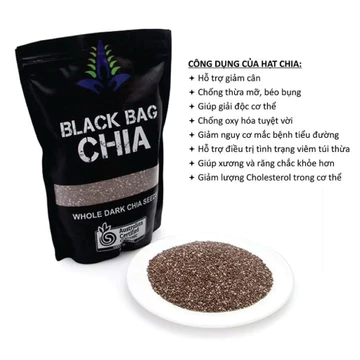 Hạt chia đen túi 500gr - hạt chia hữu cơ Organic