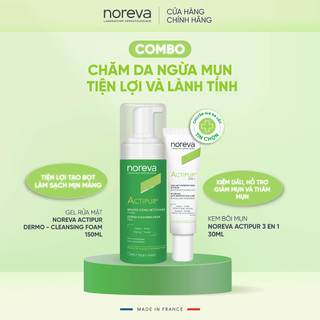 Combo Noreva Actipur Dermo - Cleansing Foam 150ml và Noreva Actipur 3 En 1 Intensive Anti-Imperfection Care 30ml