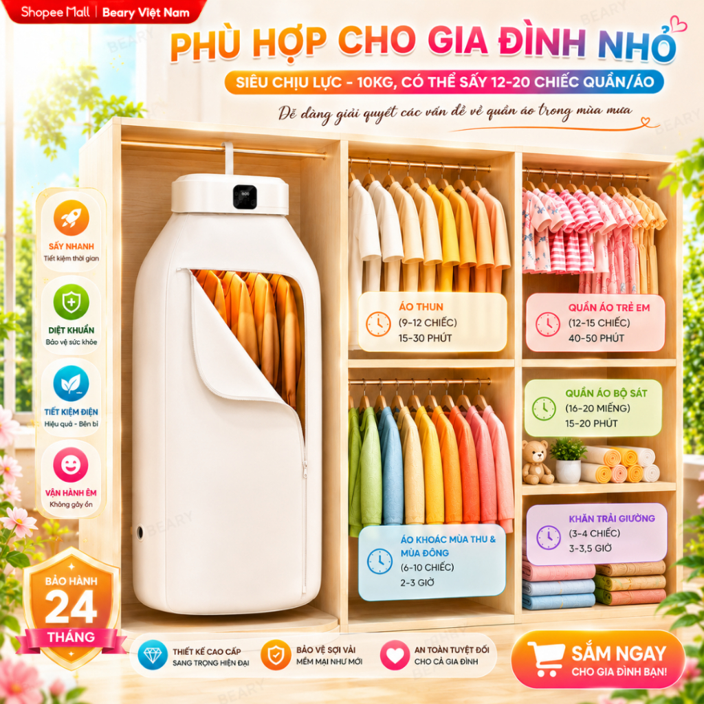 Máy Sấy Quần Áo Gấp Gọn Treo Tường Sang Trọng Nhỏ Gọn METIS, Combo Làm Khô Đồ Với Công Nghệ Sấy 3D Tiết Kiệm Điện - ảnh 9