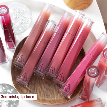 Son Tint Bóng 3CE Misty Lip Bare 4.6 g Môi Căng Mọng Như Phủ Sương