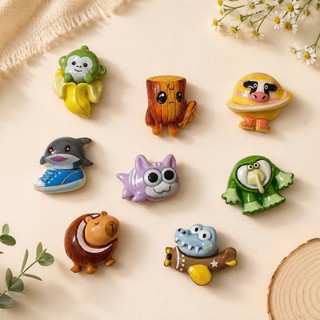 [ĐỘC QUYỀN]  Set Charm Brainrot Tung Tung Xahur Resin 8 Món Khu Rừng Kỳ Quái Ngộ Nghĩnh Trang Trí Dép Cao Cấp Dễ Thương