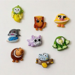[ĐỘC QUYỀN]  Set Charm Brainrot Tung Tung Xahur Resin 8 Món Khu Rừng Kỳ Quái Ngộ Nghĩnh Trang Trí Dép Cao Cấp Dễ Thương