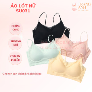 Áo Lót Nữ SU031 Chất Su Lưới Thoáng Khí Lưng Bản Liền Không Gọng Êm Ái Chống Lộ Viền