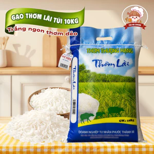 Gạo Thơm Lài túi 10kg chín hạt gạo trắng trong mềm dẻo thơm thượng hạng