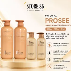 Bộ Dầu Gội Xả Prosee Sakura Moisturizing New 500ml/780ml Cho Tóc Khô Xơ, Hư Tổn, Dưỡng Mềm Mượt