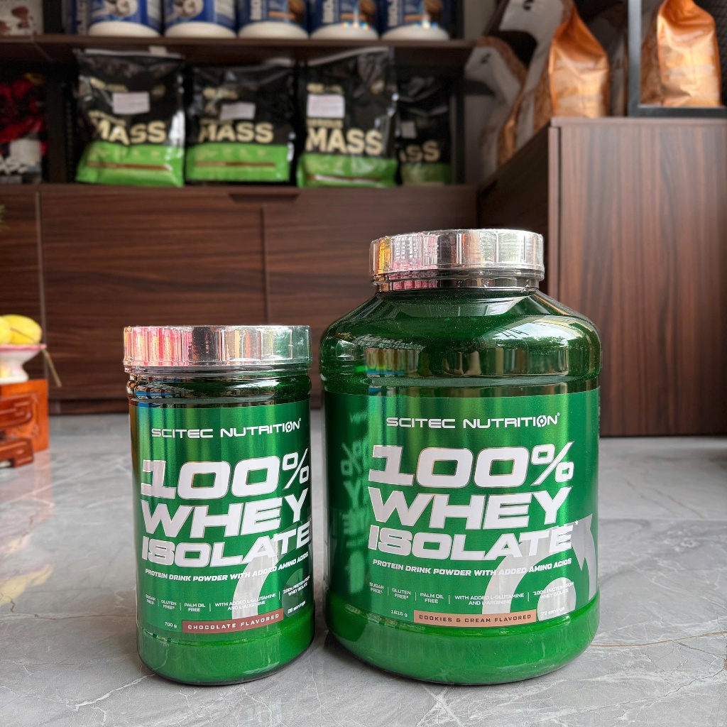 [TẶNG BÌNH] Sữa Bổ Sung Đạm Whey Protein Isolate Scitec - 1816g - KEYGYM