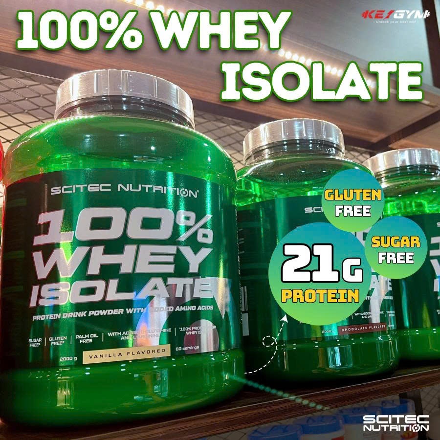 [TẶNG BÌNH] Sữa Bổ Sung Đạm Whey Protein Isolate Scitec - 1816g - KEYGYM