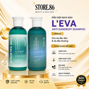Dầu Gội L'EVA Anti Dandruff 450ml Cho Da Đầu Dầu Và Da Đầu Thường, Hỗ Trợ Giảm Gàu, Làm Sạch Dầu Thừa