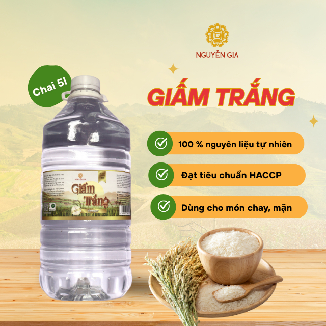 Giấm Trắng 5L Lên Men Nguyễn Gia Capital