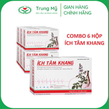 Combo 6 hộp Ích Tâm Khang hộp 30v dùng cho người suy tim, giảm các triệu chứng ho, khó thở, đau ngực