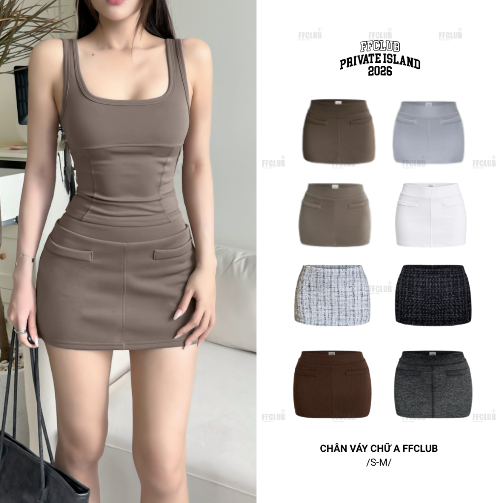 Chân Váy Quần Ngắn Dáng A có Lớp bảo hộ FFCLUB