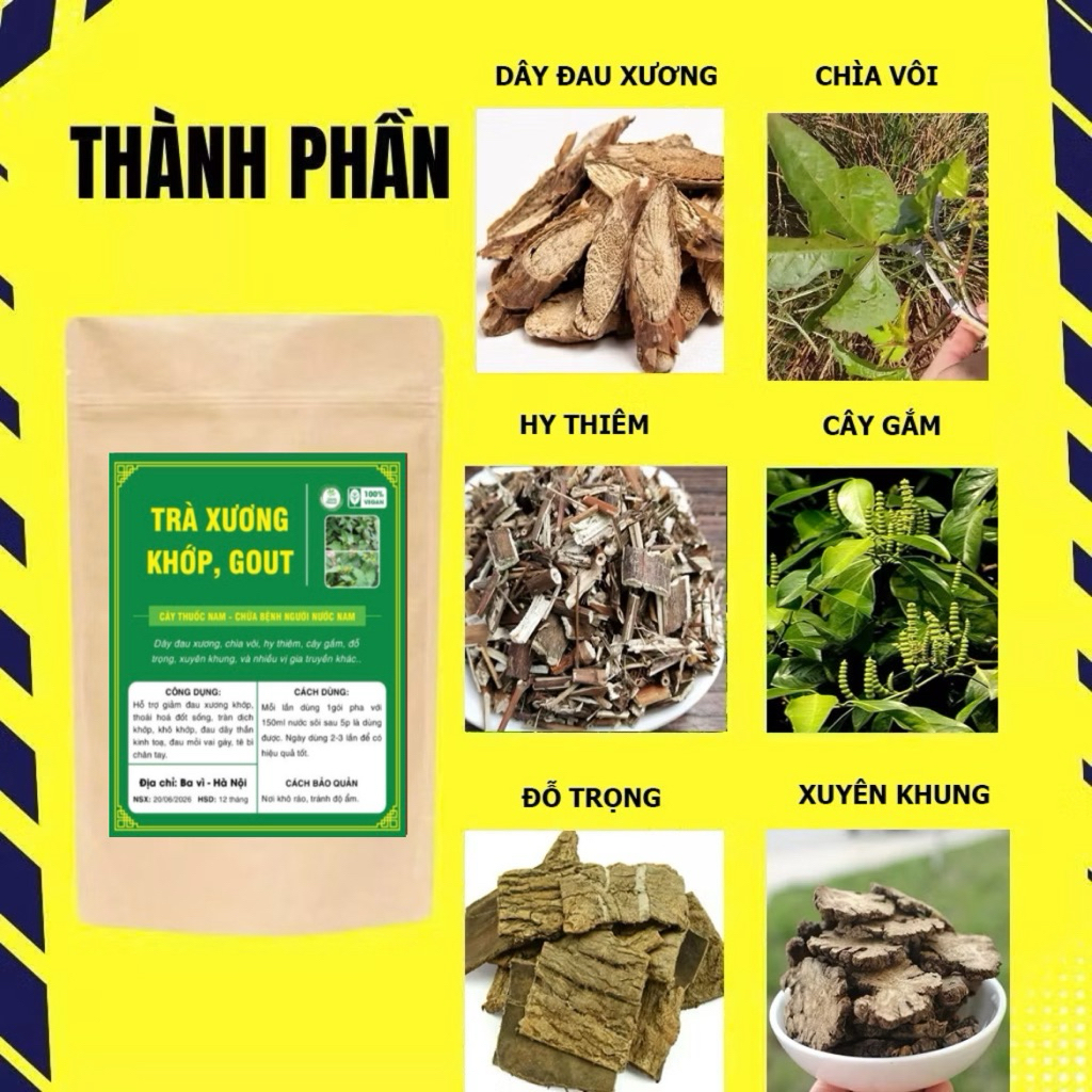 [Mua 2 tặng 1] Trà Xương Khớp, viêm khớp, thoái hoá đốt sống, đau dây thần kinh toạ