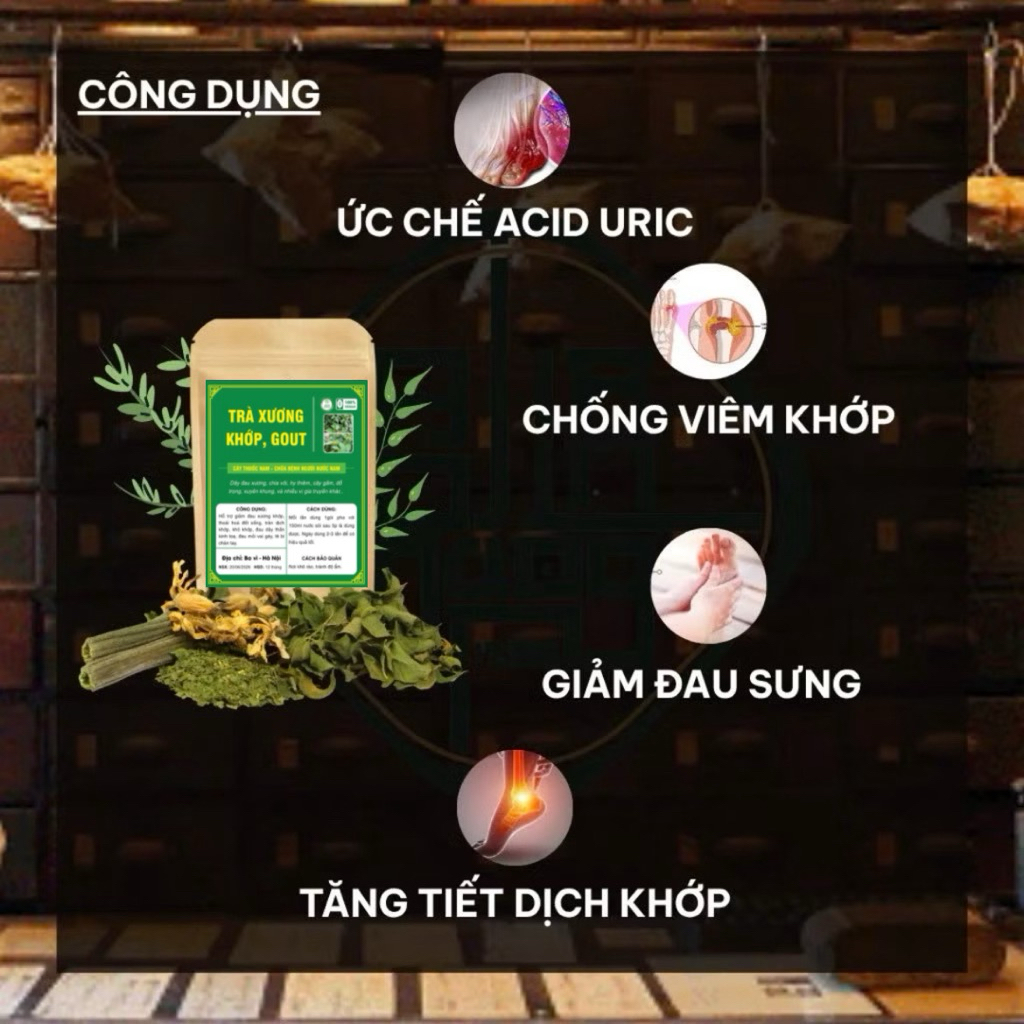 [Mua 2 tặng 1] Trà Xương Khớp, viêm khớp, thoái hoá đốt sống, đau dây thần kinh toạ
