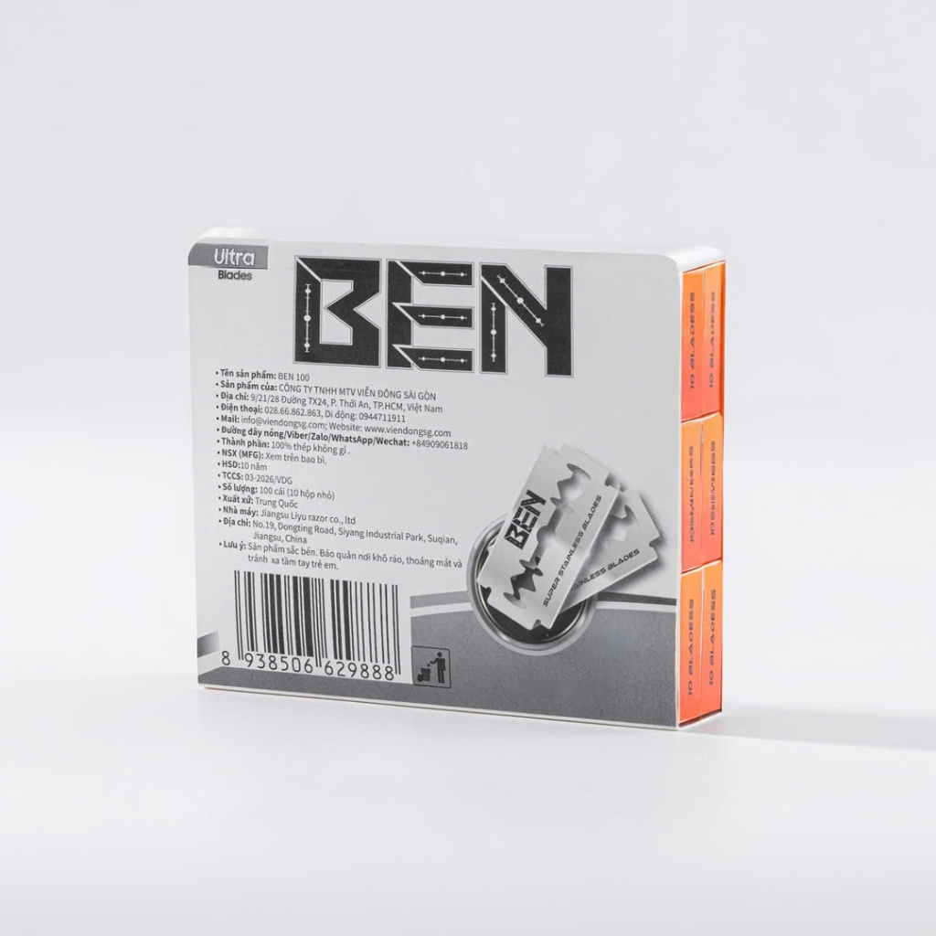 300 Lưỡi lam Ben tiêu chuẩn ( Basic) thép không gỉ.