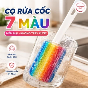Combo 5 cái Cọ rửa cốc 7 màu