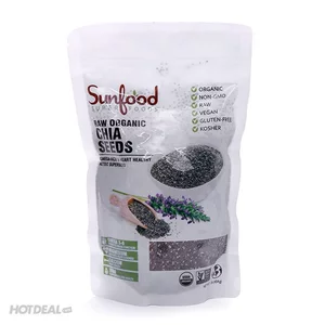 Hạt Chia Trắng/Đen Sunfood Organic Mỹ 454gr Date 12/2027 phù hợp với nhiều lứa tuổi