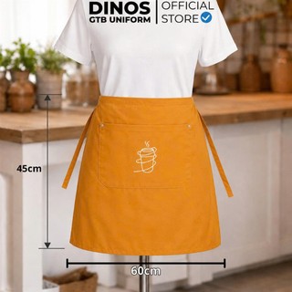 Tạp Dề Ngắn Dinos Vải Kaki Cotton Cho Nhân Viên Phục Vụ - Nhiều Màu