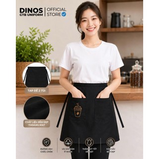 Tạp Dề Ngắn Dinos Vải Kaki Cotton Cho Nhân Viên Phục Vụ - Nhiều Màu
