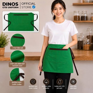 Tạp Dề Ngắn Dinos Vải Kaki Dày, Nhiều Màu Đẹp Cho Nhân Viên Nhà Hàng, Quán Ăn