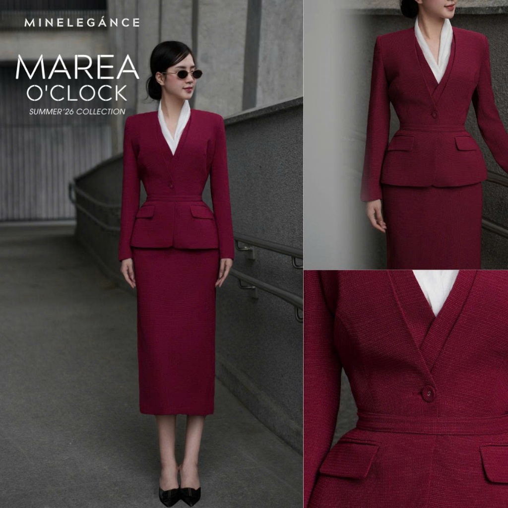 MINELEGÁNCE | SET VEST & CHÂN VÁY BÚT CHÌ THANH LỊCH, SANG TRỌNG - MIN847
