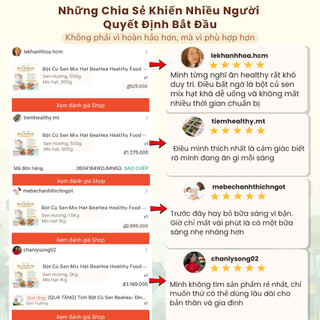 Bột Củ Sen Mix Hạt BeaHea Healthy Food | Bữa Sáng Healthy Dễ Duy Trì Mỗi Ngày | Sen Sạch VietGAP