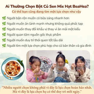 Bột Củ Sen Mix Hạt BeaHea Healthy Food | Bữa Sáng Healthy Dễ Duy Trì Mỗi Ngày | Sen Sạch VietGAP