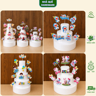 Xốp Tròn Ghép Tầng Làm Tháp Bánh Kẹo Sinh Nhật - Đế Xốp Trang Trí Tháp Snack, Tháp Quà Tặng Handmade Nhiều Size