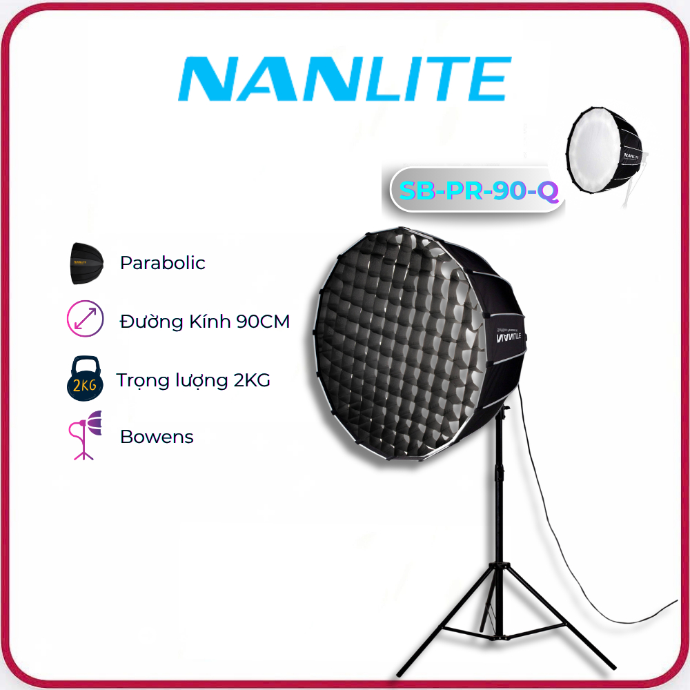 Softbox parabolic NANLITE SB-PR-90-Q 90cm