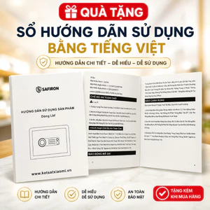 Sổ Tay Hướng Dẫn Sử Dụng Cho Két Mini Vân Tay Thông Minh Có Mật Khẩu Đựng Tiền Vàng Trang Sức